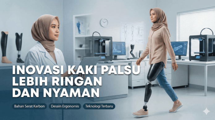 Kaki palsu atas lutut ringan buatan Harapan Medika Makassar