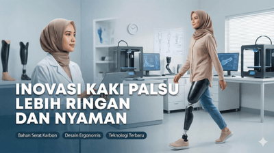 Kaki palsu atas lutut ringan buatan Harapan Medika Makassar