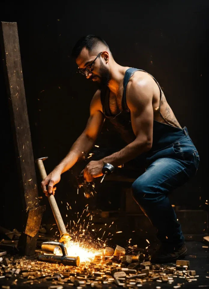 Tukang Las Besi Penyandang Kaki Palsu