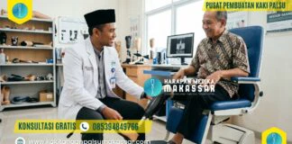 MENGENAL TIPE KAKI PALSU UNTUK AMPUTASI DIPERGELANGAN KAKI Konsultasi pembuatan kaki palsu pergelangan kaki tipe Syme oleh ahli prostetik di Makassar.